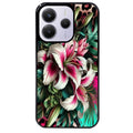 Coque noire taperso pour Redmi Note 14 et PRO PLUS 4G 5G avec motif leopard hibiscus protection antichoc personnalisée