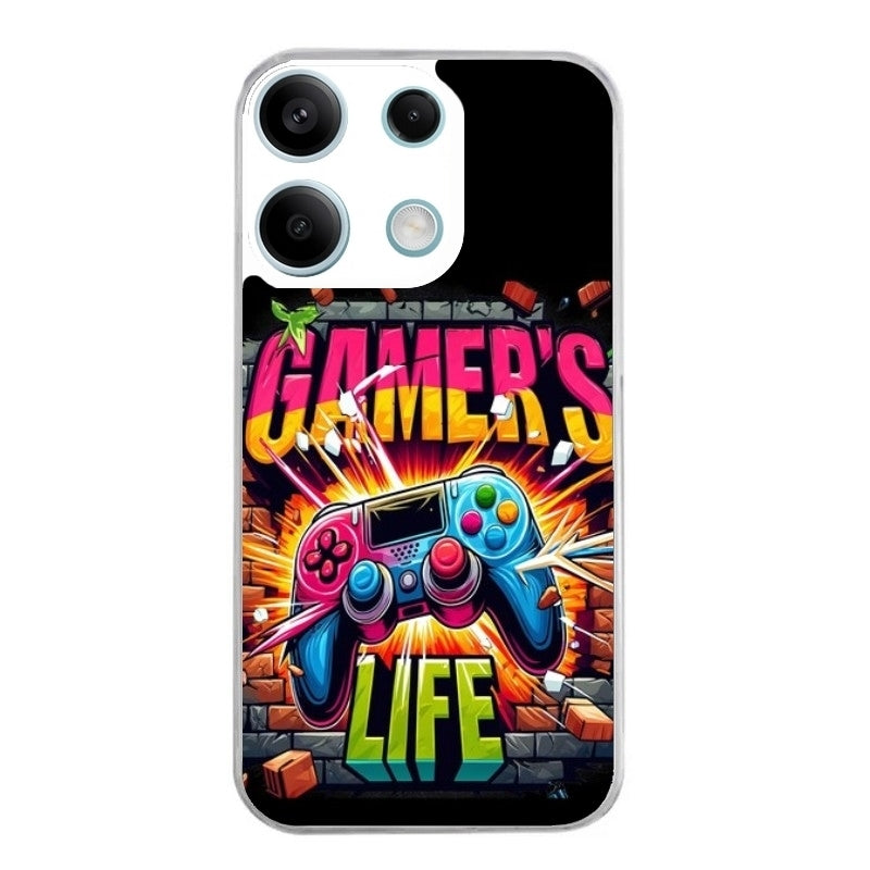 Coque taperso pour POCO X6 5G avec motif gamer life protection antichoc personnalisée