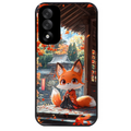 Coque noire taperso pour OnePlus Nord 5 avec motif renard et fox anime protection antichoc personnalisée