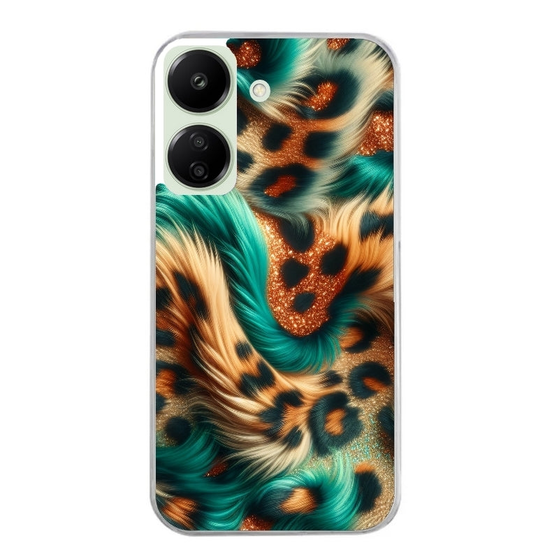 Coque taperso pour POCO C65 4G avec motif effet fourrure leopard 3 protection antichoc personnalisée