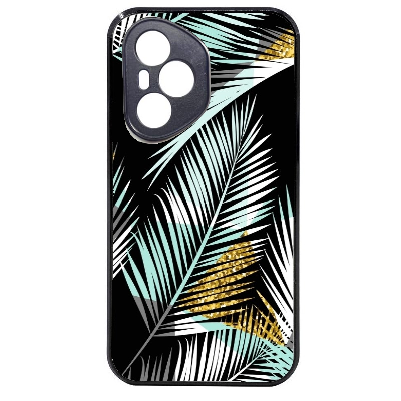 Coque noire taperso pour Honor 400 et Lite Pro Smart avec motif palmier noir protection antichoc personnalisée