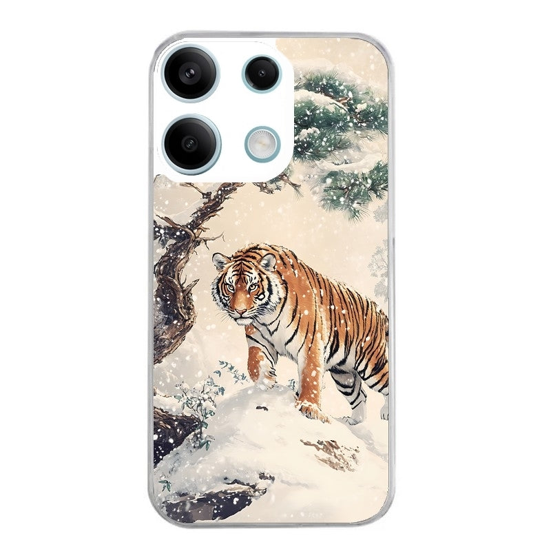 Coque taperso pour POCO X6 5G avec motif tigre bonzai protection antichoc personnalisée