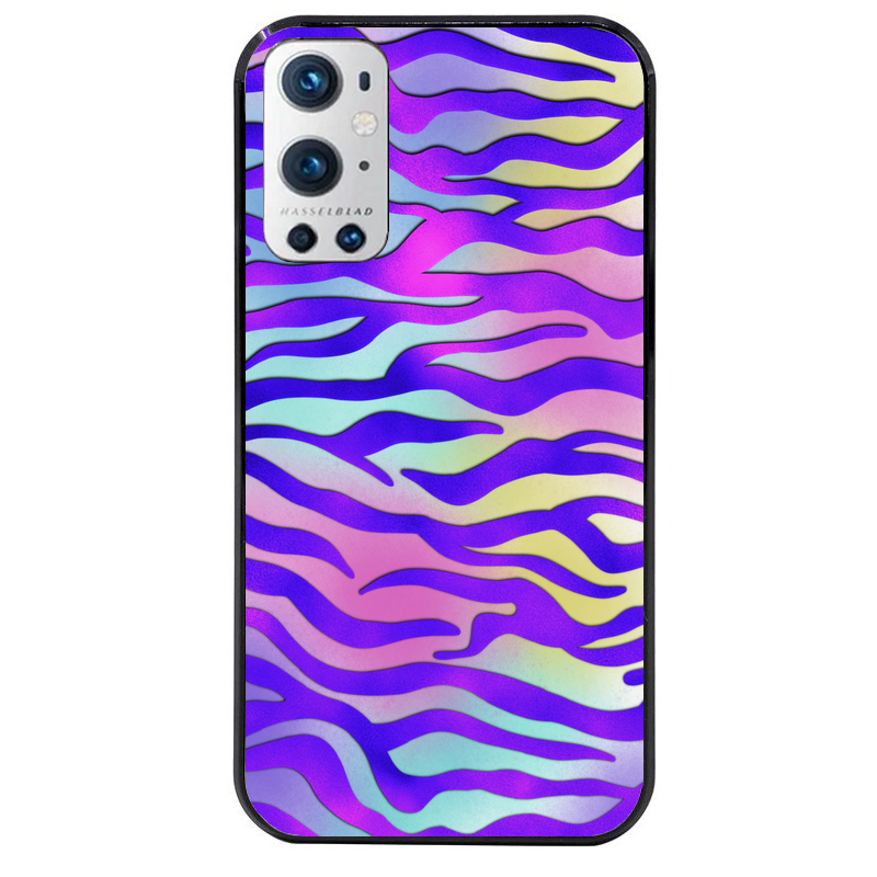 Coque noire taperso pour OnePlus 9 et 9 PRO avec motif zebre color protection antichoc personnalisée