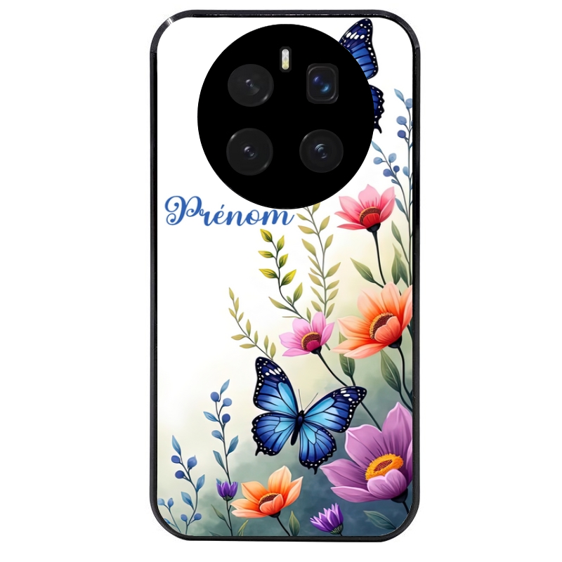 Coque noire taperso pour Magic 7 LITE et PRO avec motif papillon prenom personnalisee protection antichoc personnalisée