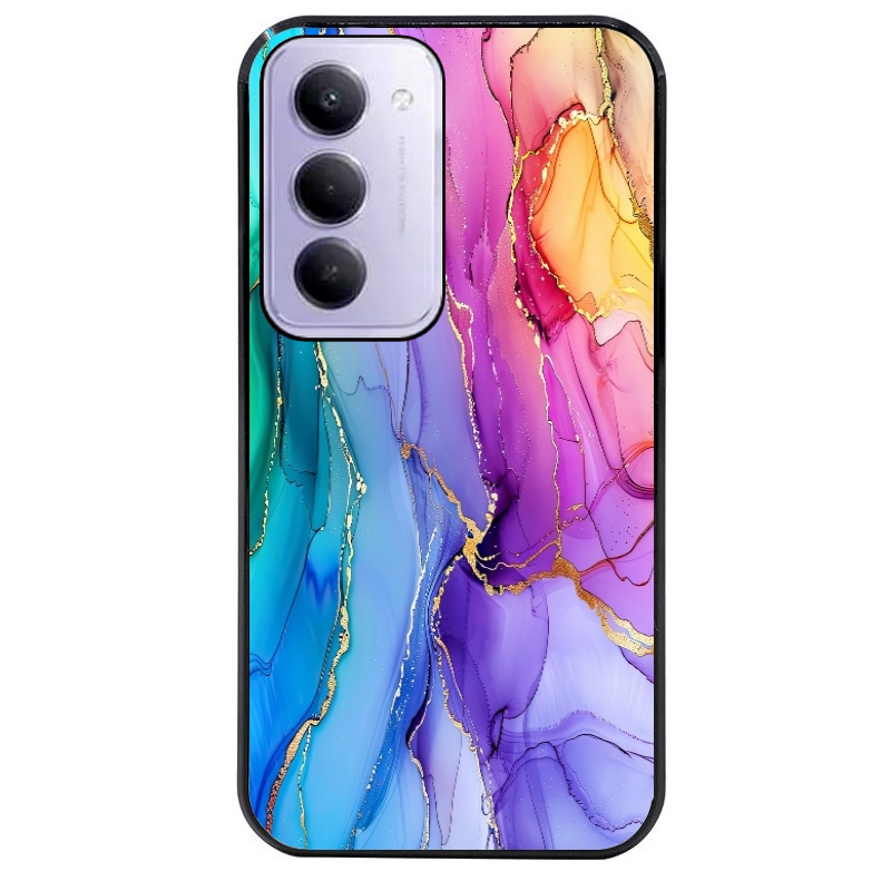 Coque noire taperso pour Redmi 15 4G et 5G avec motif marbre tie dye protection antichoc personnalisée