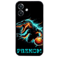 Coque noire taperso pour OPPO A40 avec motif basket et dino personnalisee protection antichoc personnalisée