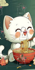 Chat ramen nuages