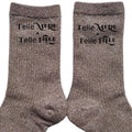Chaussettes paillettes bronze motif maman fille