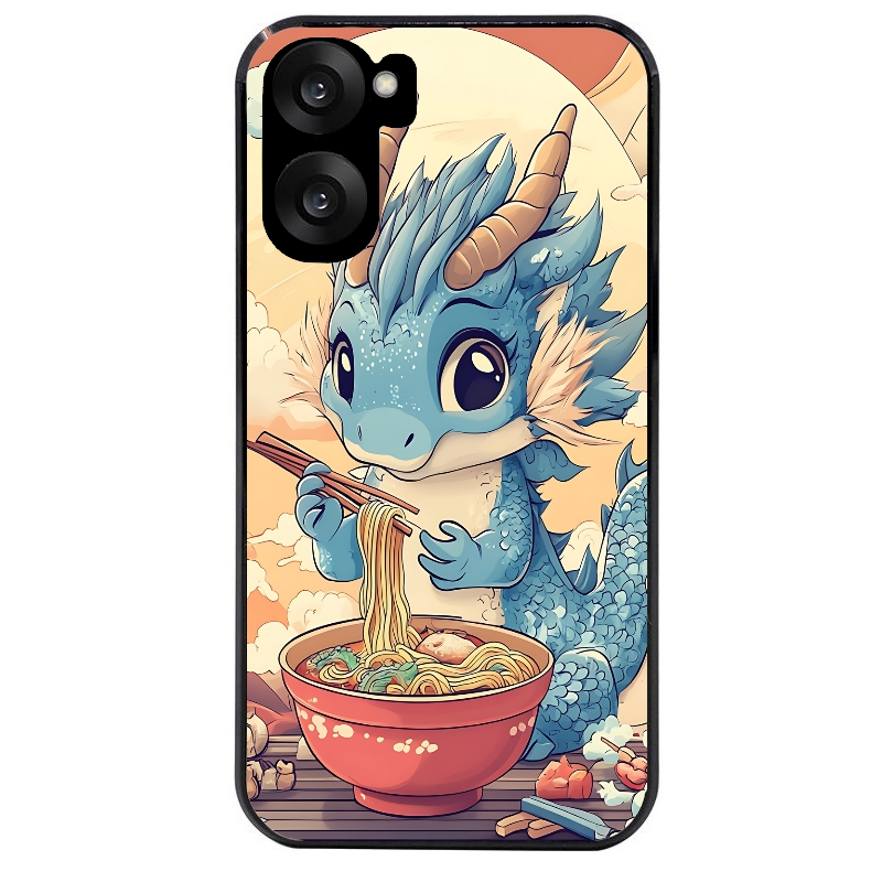 Coque noire taperso pour OnePlus Nord CE5 avec motif dragon ramen 2 protection antichoc personnalisée
