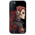 Coque noire taperso pour OPPO Reno 8 LITE avec motif tete de mort rock protection antichoc personnalisée