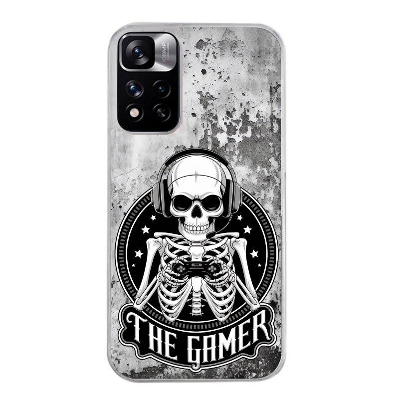Coque taperso pour Redmi Note 12 4G 5G PRO 4G avec motif tete de mort gamer beton protection antichoc personnalisée