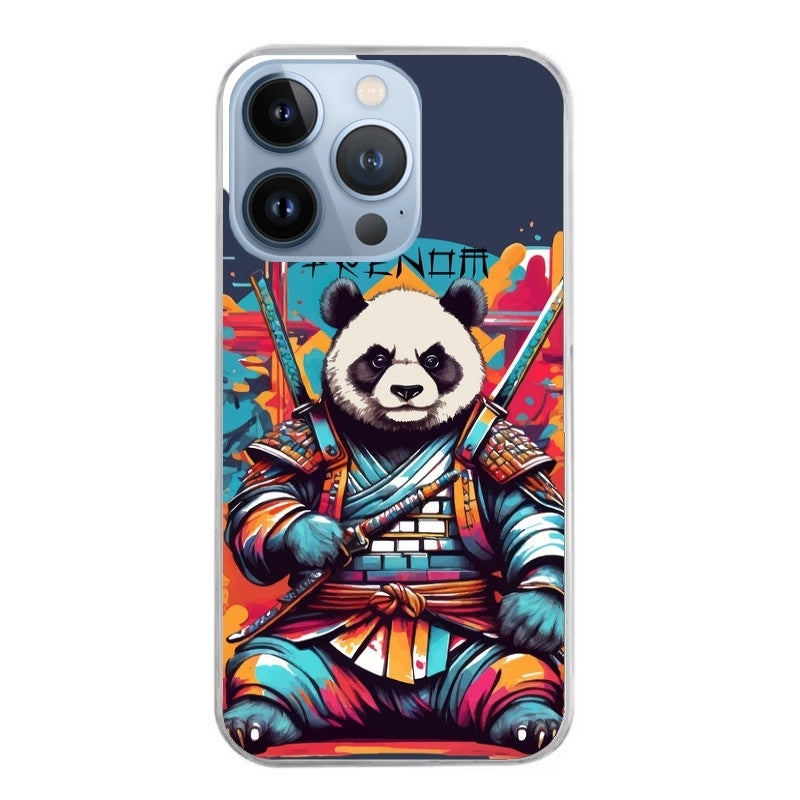 Coque taperso pour Iphone 14 et PRO PLUS PRO MAX avec motif panda katana personnalisee protection antichoc personnalisée