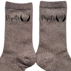 Chaussettes paillettes bronze motif pépite