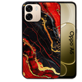 Coque noire taperso pour OPPO A6 A6X 4G et 5G avec motif marbre rouge protection antichoc personnalisée