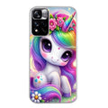 Coque taperso pour Redmi Note 11 4G PRO 5G 11S avec motif licorne et fleurs protection antichoc personnalisée