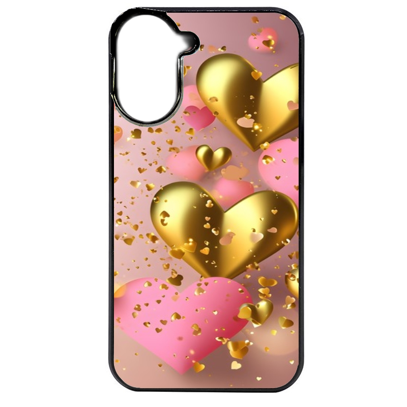 Coque noire taperso pour Redmi A5 4G avec motif coeur rose protection antichoc personnalisée