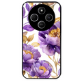 Coque noire taperso pour POCO C75 avec motif fleur pivoine protection antichoc personnalisée