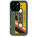 Coque noire taperso pour Honor 70 LITE 90 et LITE personnalisable avec motif cassette kaki protection antichoc personnalisée