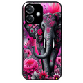 Coque noire taperso pour OPPO A40 avec motif elephant et fleurs protection antichoc personnalisée