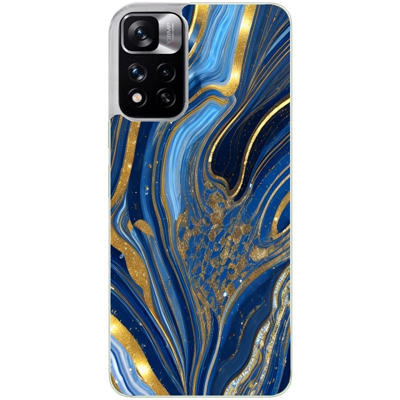 Coque taperso pour Redmi Note 12 4G 5G PRO 4G avec motif marbre bleu agathe protection antichoc personnalisée