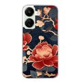 Coque taperso pour POCO C65 4G avec motif fleur japan protection antichoc personnalisée
