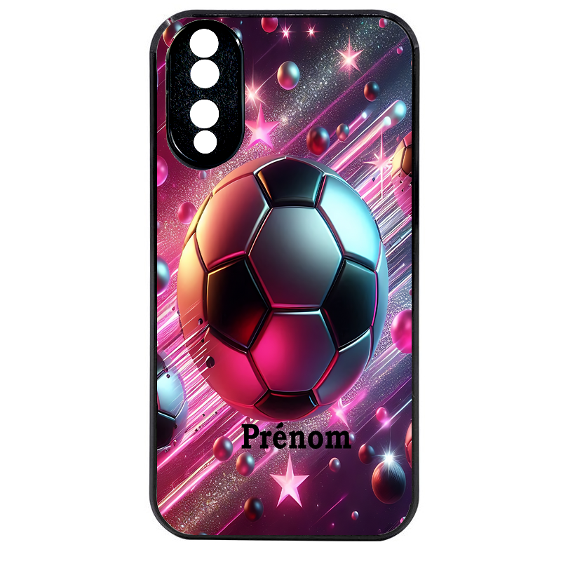 Coque noire taperso pour Honor 70 LITE 90 et LITE avec motif foot etoile personnalisee protection antichoc personnalisée