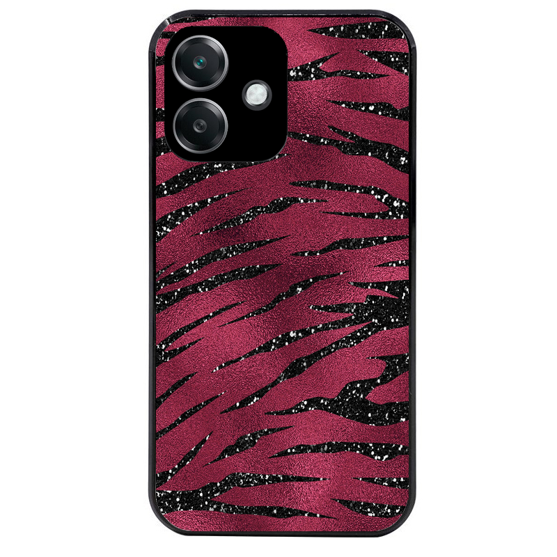 Coque noire taperso pour OPPO A40 avec motif zebre grenat protection antichoc personnalisée