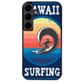 Coque noire taperso pour galaxy A06 A16 A26 A36 A56 avec motif hawaii et surf protection antichoc personnalisée