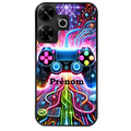 Coque noire taperso pour POCO M6 4G avec motif gamer electro personnalisee protection antichoc personnalisée