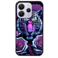 Coque noire taperso pour Redmi Note 14 et PRO PLUS 4G 5G avec motif tigre uv style manga protection antichoc personnalisée