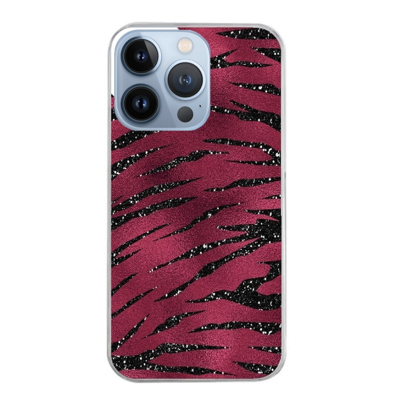 Coque taperso pour Iphone 11 et PRO PRO MAX avec motif zebre grenat protection antichoc personnalisée