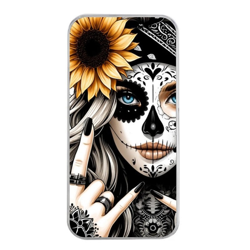 Coque taperso pour Redmi Note 12 4G 5G PRO 4G avec motif tete de mort tatoo protection antichoc personnalisée