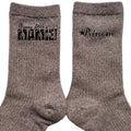 Chaussettes personnalisée paillettes bronze motif bonne fëte mamie