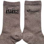 Chaussettes personnalisée paillettes bronze motif bonne fëte mamie