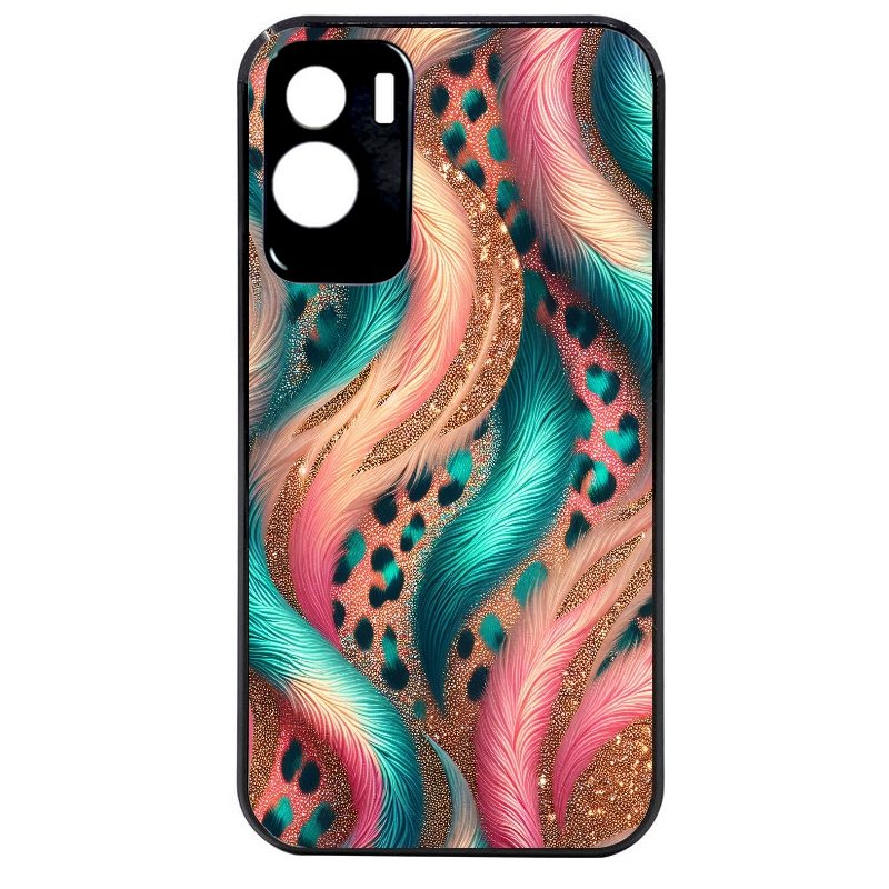 Coque noire taperso pour Honor 70 LITE 90 et LITE avec motif effet fourrure leopard 2 protection antichoc personnalisée