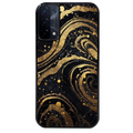 Coque noire taperso pour OPPO A54 et A74 5G avec motif marbre noir protection antichoc personnalisée