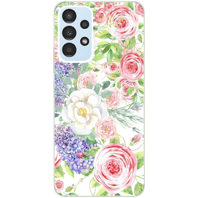 Coque taperso pour Galaxy A13 4G et 5G A23 A53 avec motif fleur couleur pastel protection antichoc personnalisée