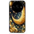 Coque noire taperso pour Redmi A3 avec motif lune astre protection antichoc personnalisée
