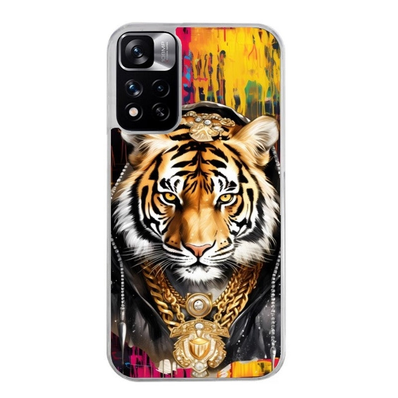 Coque taperso pour Redmi Note 12 4G 5G PRO 4G avec motif tigre style hip hop protection antichoc personnalisée