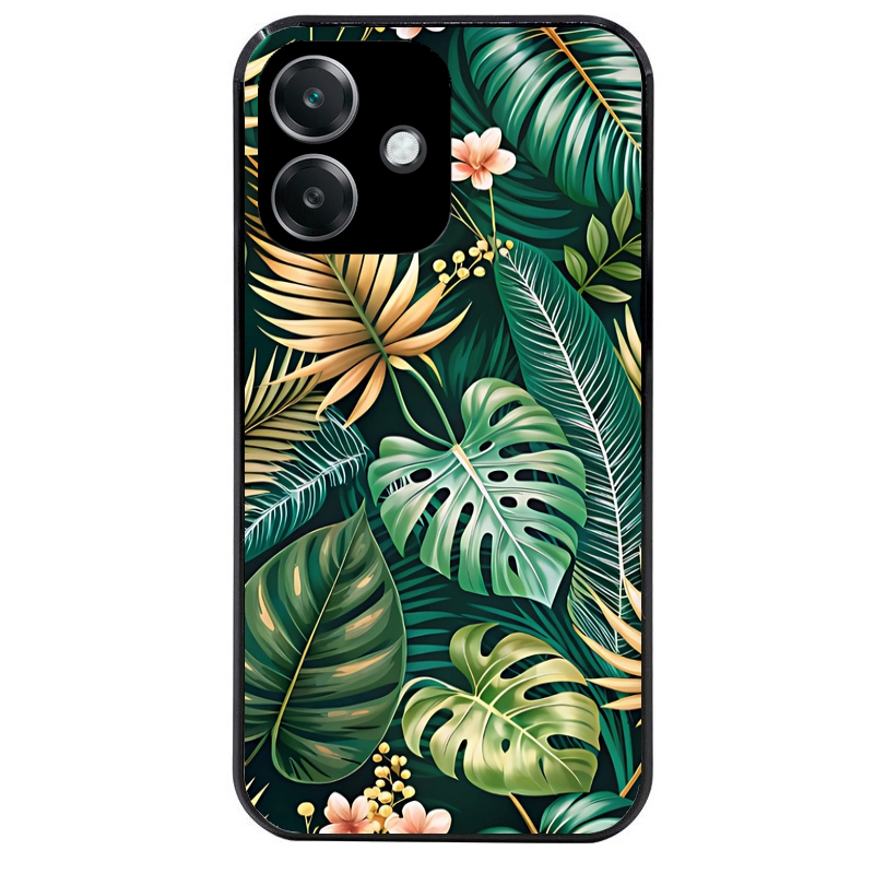 Coque noire taperso pour OPPO A40 avec motif jungle dore protection antichoc personnalisée