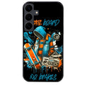 Coque noire taperso pour galaxy A06 A16 A26 A36 A56 avec motif skate board protection antichoc personnalisée