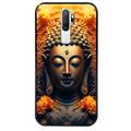 Coque noire taperso pour OPPO A5 A9 2020 avec motif bouddha et fleur protection antichoc personnalisée