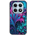 Coque noire taperso pour POCO M8 5G et PRO 5G avec motif tropical violet et des fleurs protection antichoc personnalisée