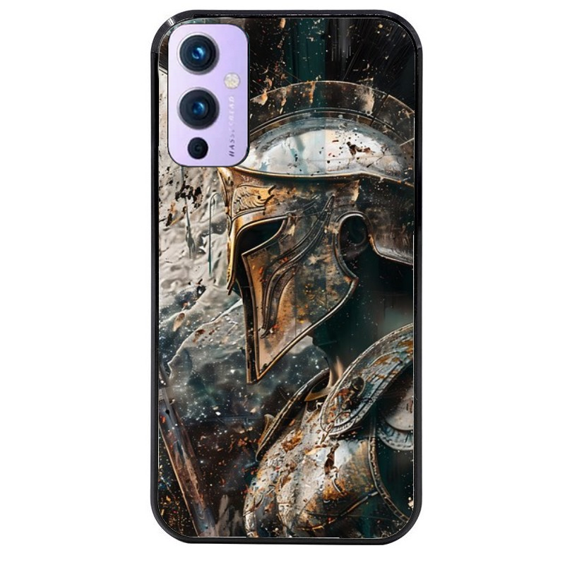 Coque noire taperso pour OnePlus 9 et 9 PRO avec motif spartan guerrier protection antichoc personnalisée