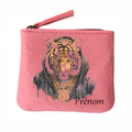 Porte monnaie personnalisé tigre hip hop en feutrine en feutrine