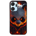 Coque noire taperso pour Honor X7A avec motif panda very angry protection antichoc personnalisée