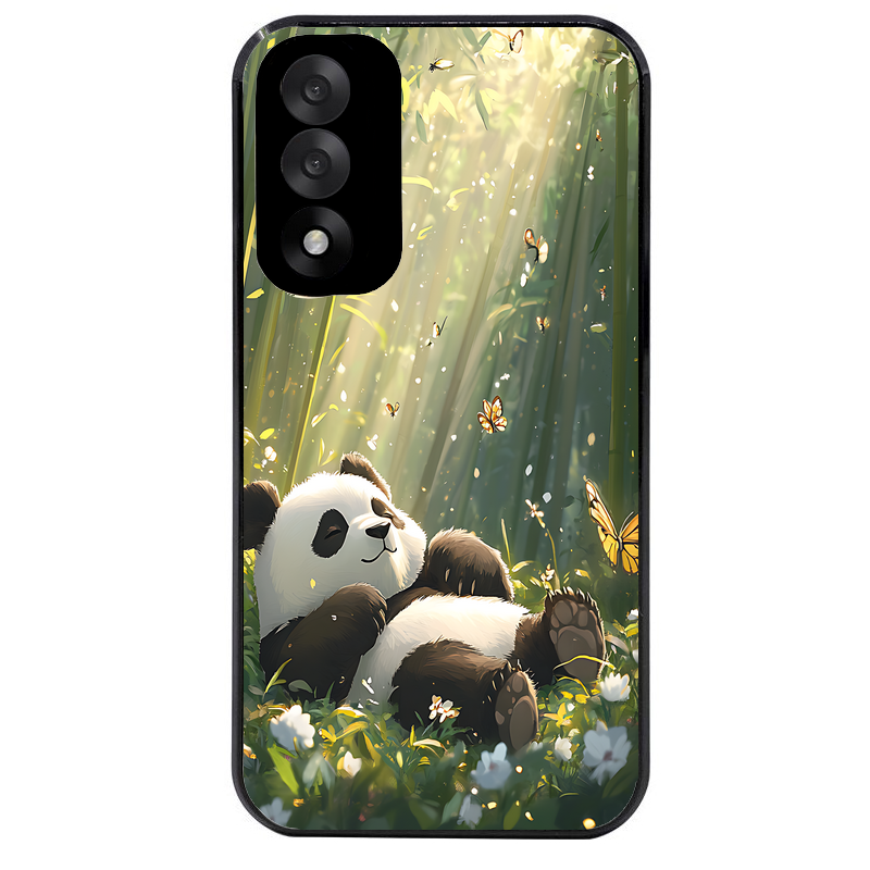 Coque noire taperso pour OnePlus Nord 5 avec motif panda bambou protection antichoc personnalisée