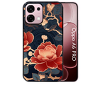 Coque noire taperso pour OPPO A6 PRO 4G et 5G avec motif fleur japan protection antichoc personnalisée