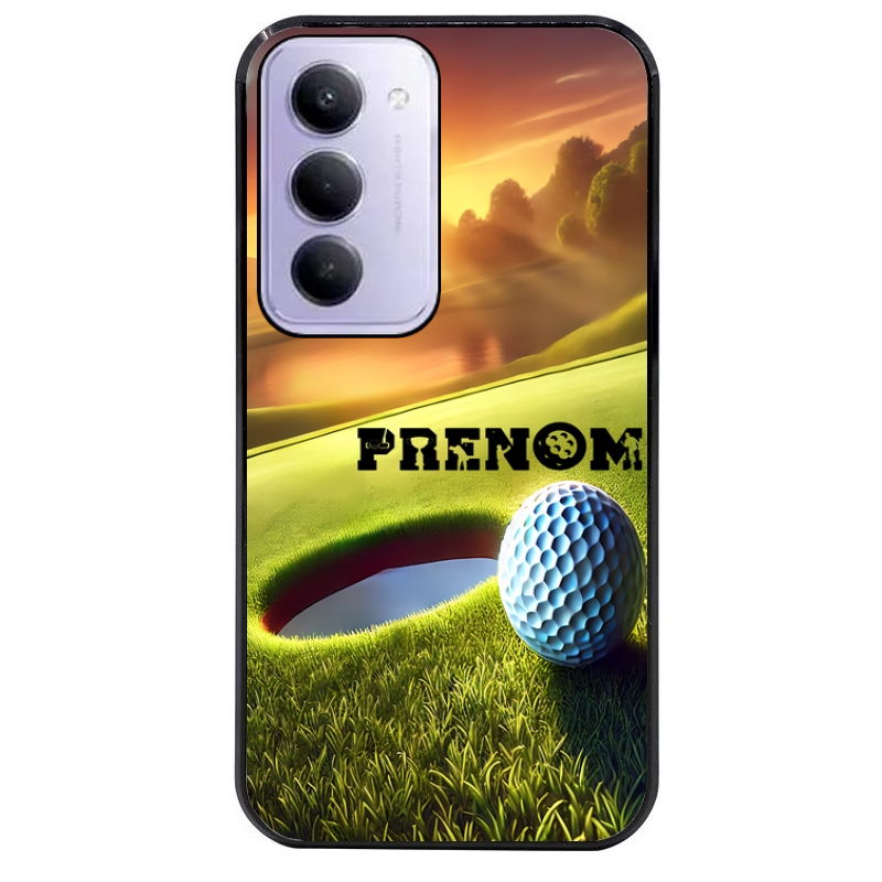 Coque noire taperso pour Redmi 15 4G et 5G avec motif golf personnalisee protection antichoc personnalisée