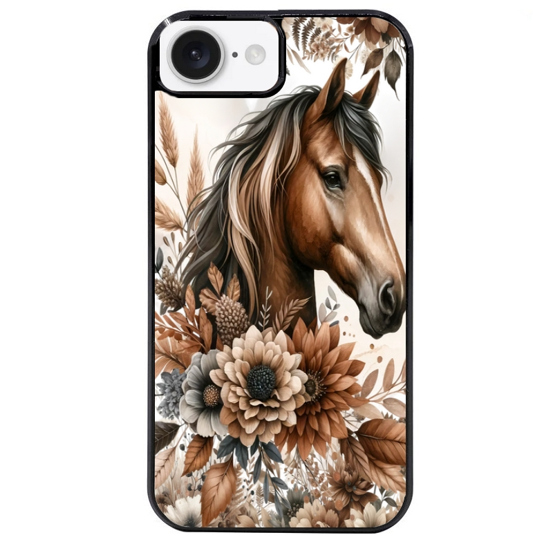 Coque noire taperso pour Iphone 17 17E AIR MAX PRO avec motif cheval automne protection antichoc personnalisée